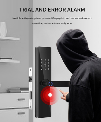 Glomarket Tuya TTlock empreinte digitale mot de passe Appartement Chambre à la maison Cerraduras Inteligentes Sécurité Smart Fermeture de porte en bois