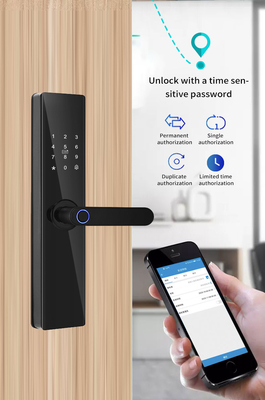 Glomarket Tuya TTlock empreinte digitale mot de passe Appartement Chambre à la maison Cerraduras Inteligentes Sécurité Smart Fermeture de porte en bois