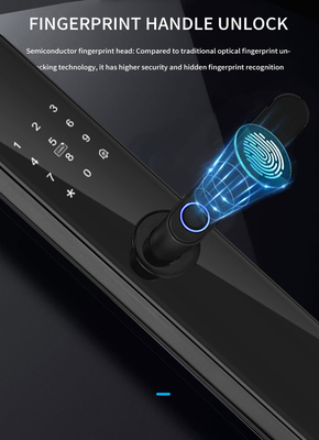 Glomarket Tuya TTlock empreinte digitale mot de passe Appartement Chambre à la maison Cerraduras Inteligentes Sécurité Smart Fermeture de porte en bois