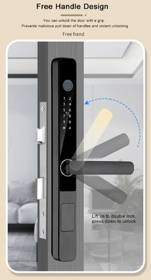 Glomarket Smart Tuya Fermeture de porte étanche Fermeture coulissante Porte d'empreinte digitale Mot de passe Manche de télécommande Fermeture électronique intelligente