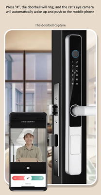 Glomarket Smart Tuya Fermeture de porte étanche Fermeture coulissante Porte d'empreinte digitale Mot de passe Manche de télécommande Fermeture électronique intelligente
