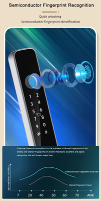 Glomarket Smart Tuya Fermeture de porte étanche Fermeture coulissante Porte d'empreinte digitale Mot de passe Manche de télécommande Fermeture électronique intelligente