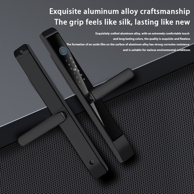 Glomarket Fermeture de porte coulissante en aluminium extérieur poignée numérique verrouillage électronique empreinte digitale Tuya Fermetures intelligentes étanches