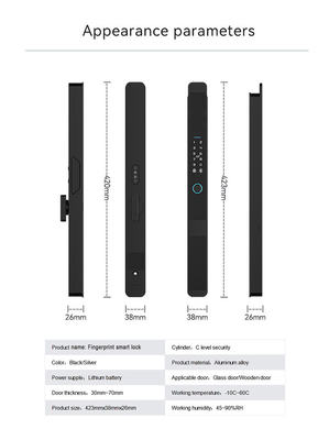 Glomarket Sécurité Cerradura Sécurité intelligente à domicile automatique électrique Wifi empreinte digitale Tuya Fermeture de porte intelligente