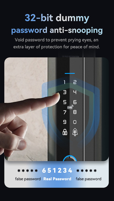 Glomarket Sécurité Cerradura Sécurité intelligente à domicile automatique électrique Wifi empreinte digitale Tuya Fermeture de porte intelligente