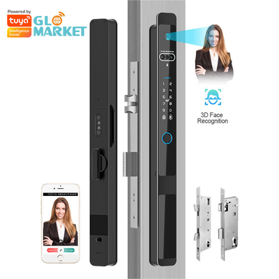 Glomarket Tuya 3d Face Cerradura Intelligente Caméra Wifi électrique automatique Imprimante digitale de doigts Verrouillage de porte intelligente