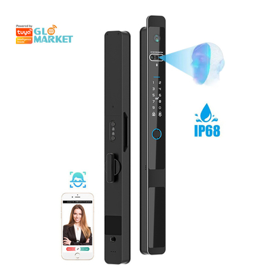 Glomarket Tuya 3d Face Cerradura Intelligente Caméra Wifi électrique automatique Imprimante digitale de doigts Verrouillage de porte intelligente