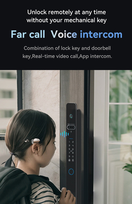 Glomarket Tuya 3d Face Cerradura Intelligente Caméra Wifi électrique automatique Imprimante digitale de doigts Verrouillage de porte intelligente