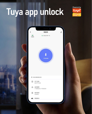 Glomarket Courtyard Villa Porte de verrouilleur haute sécurité étanche intelligent double empreinte digitale mot de passe Smart Lock