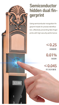 Glomarket Courtyard Villa Porte de verrouilleur haute sécurité étanche intelligent double empreinte digitale mot de passe Smart Lock
