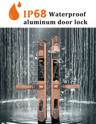 Glomarket Courtyard Villa Porte de verrouilleur haute sécurité étanche intelligent double empreinte digitale mot de passe Smart Lock