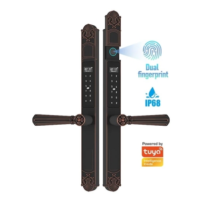 Glomarket Courtyard Villa Porte de verrouilleur haute sécurité étanche intelligent double empreinte digitale mot de passe Smart Lock