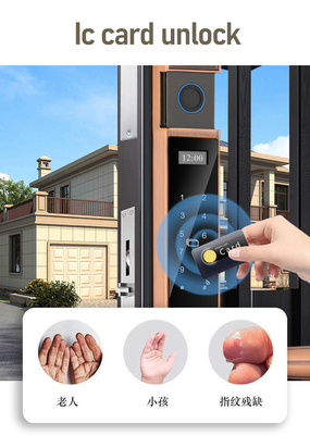 Glomarket Courtyard Villa Porte de verrouilleur haute sécurité étanche intelligent double empreinte digitale mot de passe Smart Lock
