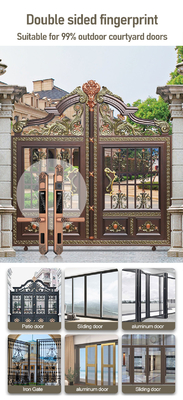 Glomarket Courtyard Villa Porte de verrouilleur haute sécurité étanche intelligent double empreinte digitale mot de passe Smart Lock