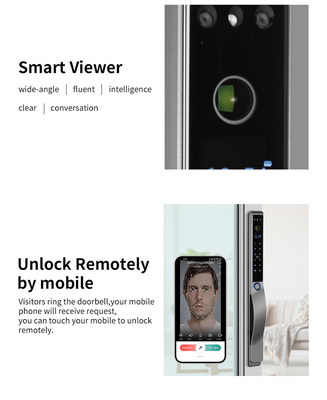 Glomarket Extérieur électrique sans clé reconnaissance faciale 3D Tuya Numérique Carte de passe Fermeture de porte imperméable à l'eau Smart Lock