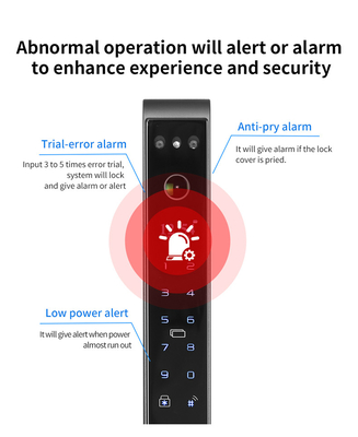 Glomarket Extérieur électrique sans clé reconnaissance faciale 3D Tuya Numérique Carte de passe Fermeture de porte imperméable à l'eau Smart Lock