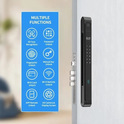 Glomarket Extérieur imperméable à l'eau Ip68 Numérique électronique Tuya Smart verrouille les empreintes digitales Aluminium acier verrouillage de porte en verre coulissant