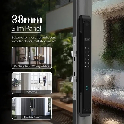 Glomarket Extérieur imperméable à l'eau Ip68 Numérique électronique Tuya Smart verrouille les empreintes digitales Aluminium acier verrouillage de porte en verre coulissant