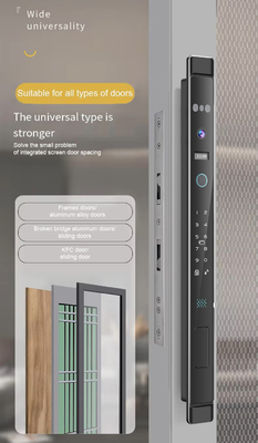 Glomarket reconnaissance faciale 3D Tuya Wifi Fermeture de porte coulissante en aluminium Fermeture à glissière imperméable à l'eau Impression digitale intelligente Fermeture de porte en verre