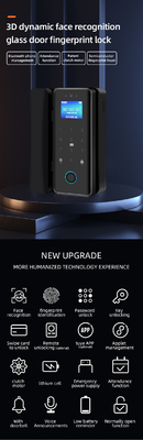 Glomarket Tuya Smart reconnaissance faciale 3D verrouillage de porte en verre Wifi Empreinte digitale Carte de passe Verrouillage électronique de porte en verre Pour le bureau