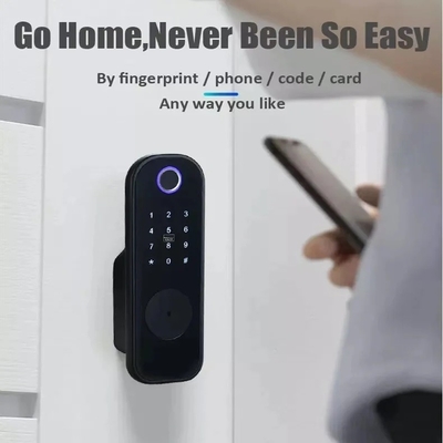 Glomarket Appartement Tuya Fermeture de porte intelligente Anti-vol Numérique Mot de passe Ttlock App Contrôle Porte double Smart Rim Fermeture d'empreintes digitales
