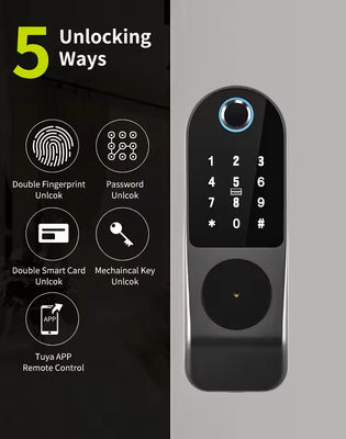 Glomarket Tuya étanche à l'eau numérique TTLock Déverrouillage à distance Double-faces d'empreintes digitales Smart Lock