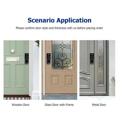Glomarket Tuya étanche à l'eau numérique TTLock Déverrouillage à distance Double-faces d'empreintes digitales Smart Lock