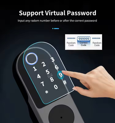 Glomarket Tuya étanche à l'eau numérique TTLock Déverrouillage à distance Double-faces d'empreintes digitales Smart Lock