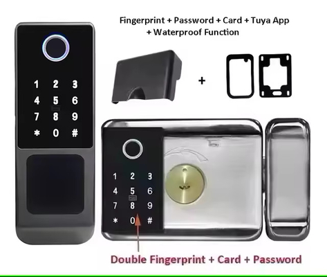 Glomarket Tuya étanche à l'eau numérique TTLock Déverrouillage à distance Double-faces d'empreintes digitales Smart Lock