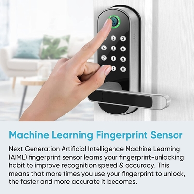 Glomarket Sécurité de la maison intelligente Verrouillage numérique Tuya Wifi sans clé empreinte digitale Biométrique Verrouillage de porte intelligent