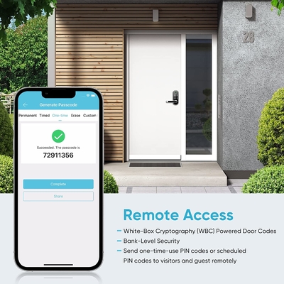 Glomarket Sécurité de la maison intelligente Verrouillage numérique Tuya Wifi sans clé empreinte digitale Biométrique Verrouillage de porte intelligent