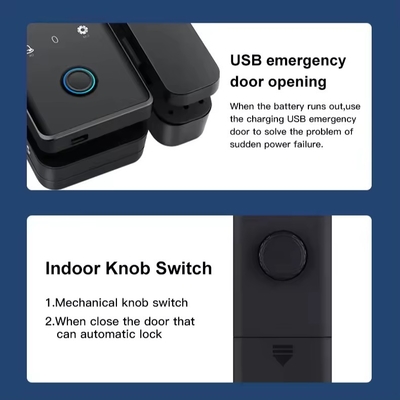 Glomarket Tuya Fermeture de porte en verre intelligente Biométrique d'empreintes digitales BLE Fermeture électronique intelligente Pour bureau Porte en verre