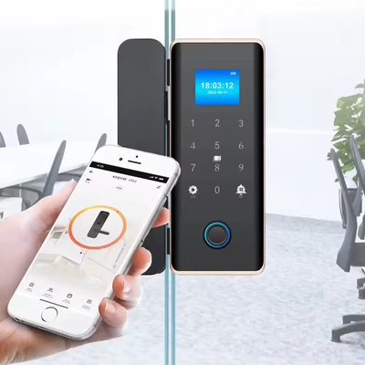 Glomarket Smart verrouillage de porte en verre Wifi télécommande Tuya application de verrouillage de bureau Carte de verrouillage numérique Biométrique d'empreintes digitales Verrouillage de porte