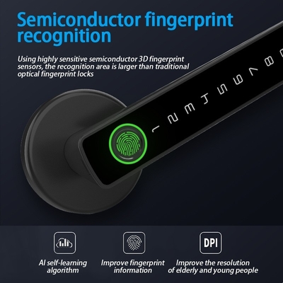 Glomarket Tuya Ble Serrure intelligente Sécurité électronique sans clé Serrure à poignée de porte intelligente Serrure de chambre intérieure