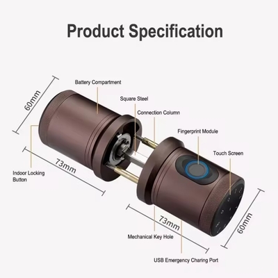 Glomarket Nouveau style Tuya App Control Fermeture à clef Smart Porte empreinte digitale Mot de passe Maison Hôtel Appartement Fermeture électronique Smart Door Knob