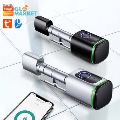 Glomarket Home Smart Door Lock Ttlock Smart Impression digitale carte clé déverrouillage cylindre réglable Euro Smart Lock Tuya App Fermeture de porte