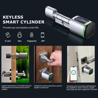 Glomarket Home Smart Door Lock Ttlock Smart Impression digitale carte clé déverrouillage cylindre réglable Euro Smart Lock Tuya App Fermeture de porte