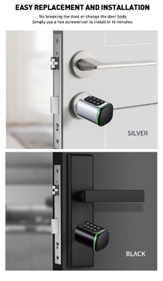 Glomarket Tuya Ttlock Fermeture de porte numérique sans clé Smart Lock Cylindre combinaison mot de passe et carte Fermeture électronique Cylindres Smart Lock