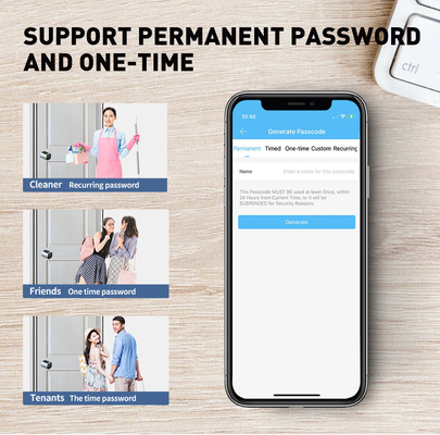 Glomarket Tuya Ttlock Fermeture de porte numérique sans clé Smart Lock Cylindre combinaison mot de passe et carte Fermeture électronique Cylindres Smart Lock