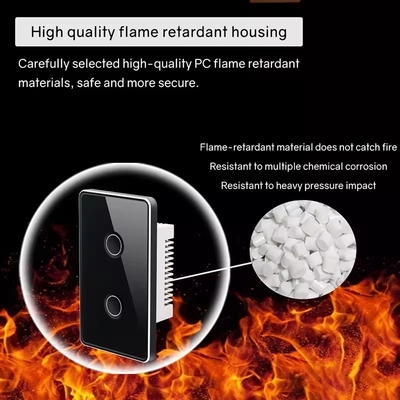 Tuya US Wifi /Zigbee verre trempé bouton concave tactile commutateur de lumière 1/2/3/4 Gang Wifi Wall