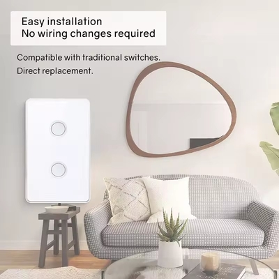 Tuya US Wifi /Zigbee verre trempé bouton concave tactile commutateur de lumière 1/2/3/4 Gang Wifi Wall