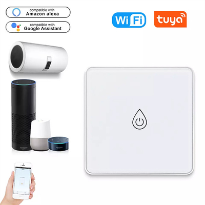 Glomarket Tuya Smart Glass Touch Button Wifi Smart Boiler Switch Alexa Contrôle par la voix Commutateur de chauffe-eau standard européen