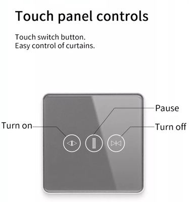 Commutateur de rideau intelligent Wifi/Zigbee Contrôle vocal Google Assistant Commutateur d'écran tactile standard UE