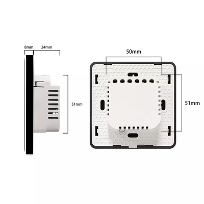 Commutateur de rideau intelligent Wifi/Zigbee Contrôle vocal Google Assistant Commutateur d'écran tactile standard UE
