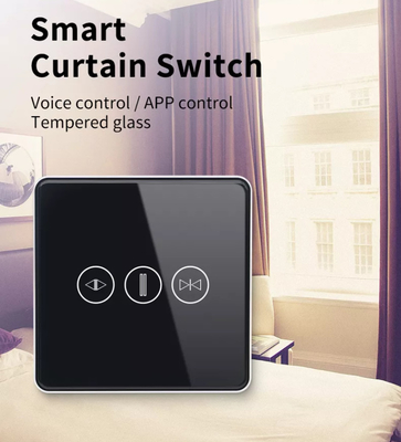 Commutateur de rideau intelligent Wifi/Zigbee Contrôle vocal Google Assistant Commutateur d'écran tactile standard UE