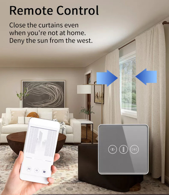 Commutateur de rideau intelligent Wifi/Zigbee Contrôle vocal Google Assistant Commutateur d'écran tactile standard UE