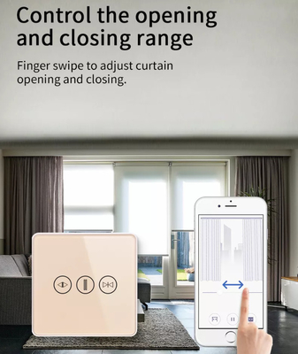 Commutateur de rideau intelligent Wifi/Zigbee Contrôle vocal Google Assistant Commutateur d'écran tactile standard UE