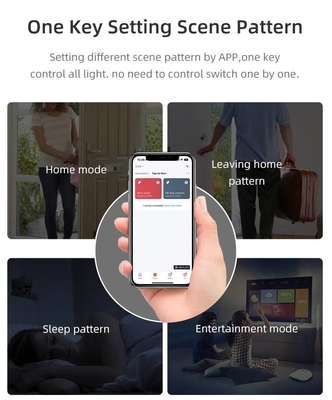 Lumière sans fil de Wi-Fi de rhéostat de commutateur de Crystal Panel Touch Wall Smart en verre de commutateur intelligent de Glomarket Tuya Wifi pour le Smart Home