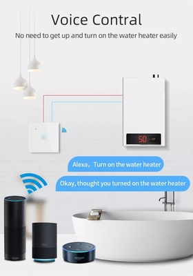 Glomarket Smart Home télécommande vocale panneau tactile chauffe-eau commutateur Tuya Wireless Wifi boiler commutateur