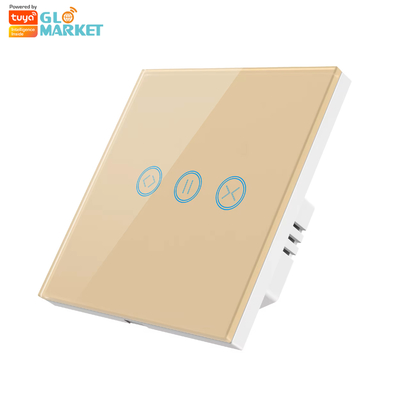 Glomarket Tuya WiFi Smart Touch Screen Switch Rideau à rouleaux Fermeture de porte Switch Panneau de rideau électrique APP télécommande